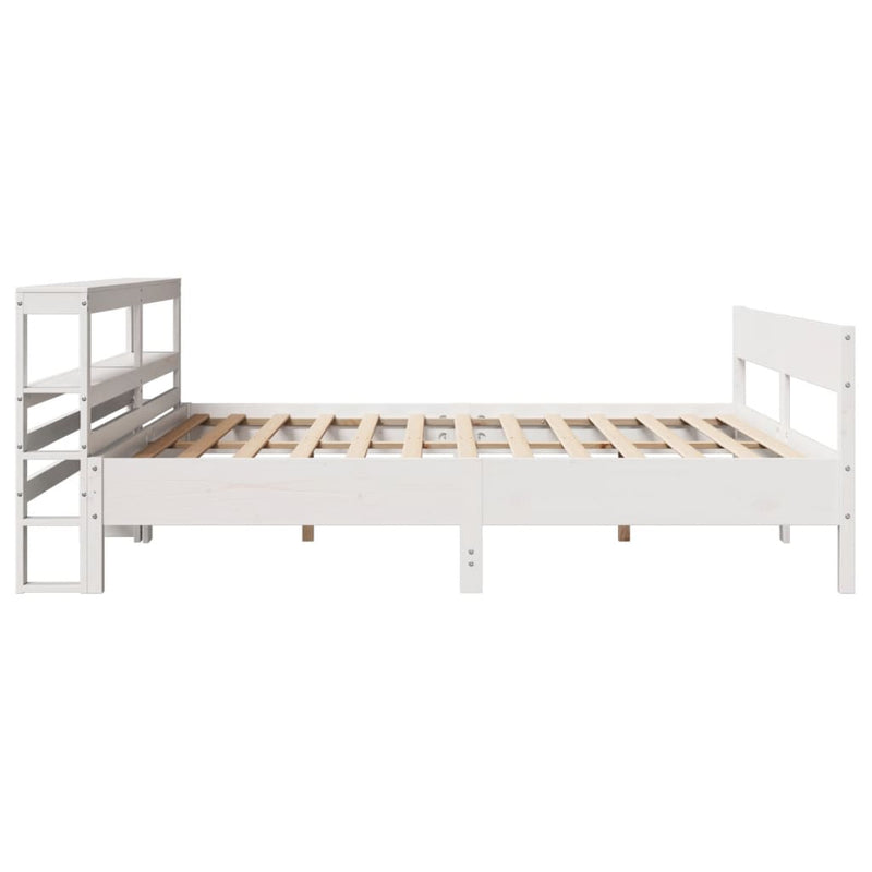 vidaXL fehér tömör fenyőfa ágy matrac nélkül 180 x 200 cm