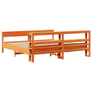 vidaXL viaszbarna tömör fenyőfa ágy matrac nélkül 180 x 200 cm