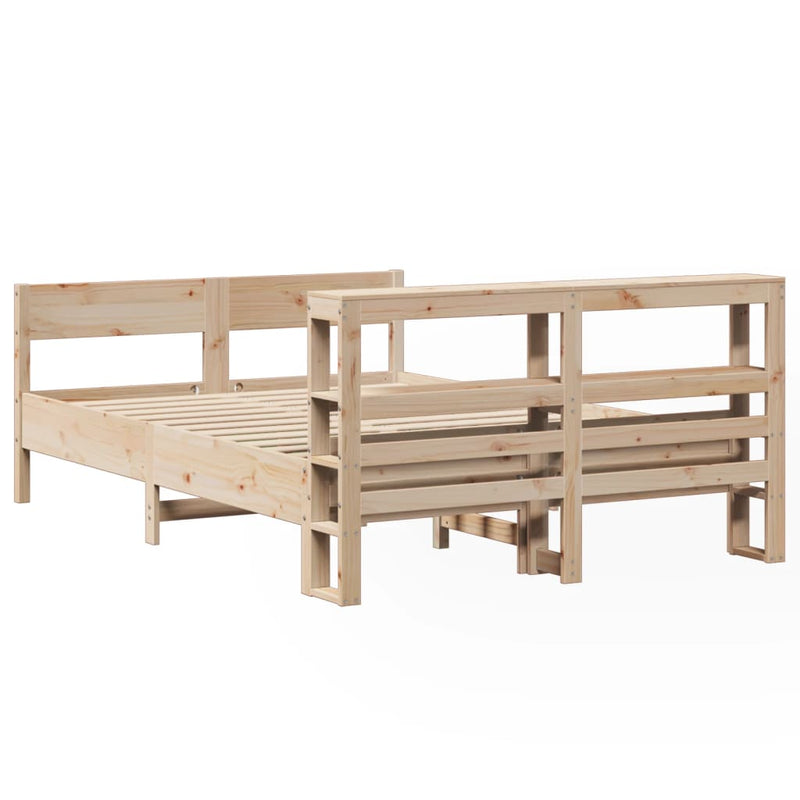 vidaXL tömör fenyőfa ágy matrac nélkül 150x200 cm