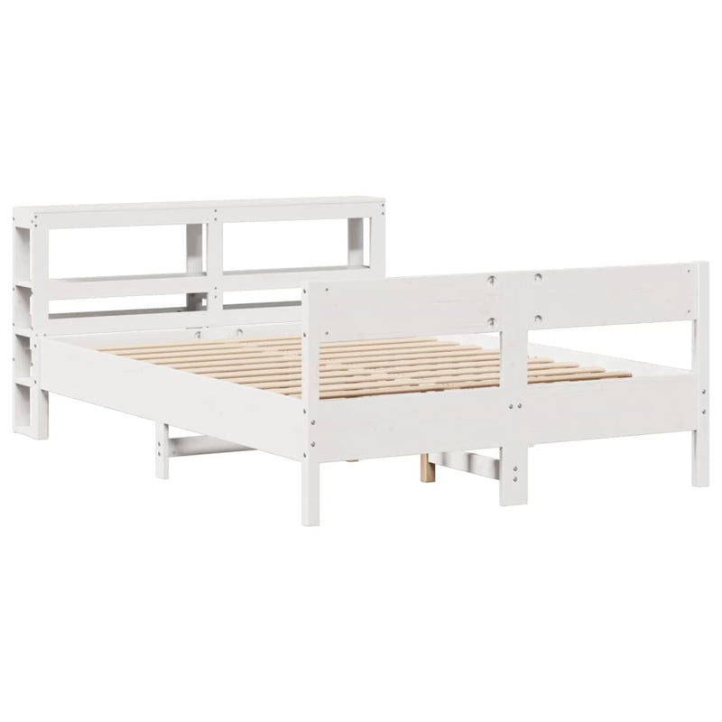 vidaXL fehér tömör fenyőfa ágy matrac nélkül 150 x 200 cm