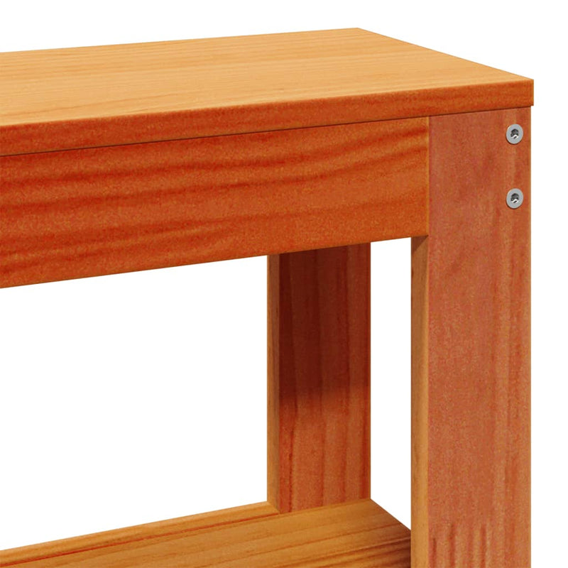 vidaXL viaszbarna tömör fenyőfa ágy matrac nélkül 150 x 200 cm