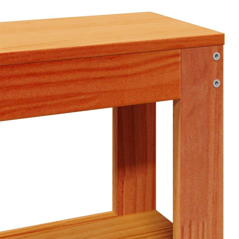 vidaXL viaszbarna tömör fenyőfa ágy matrac nélkül 120 x 200 cm