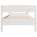 vidaXL fehér tömör fenyőfa ágy matrac nélkül 90 x 200 cm