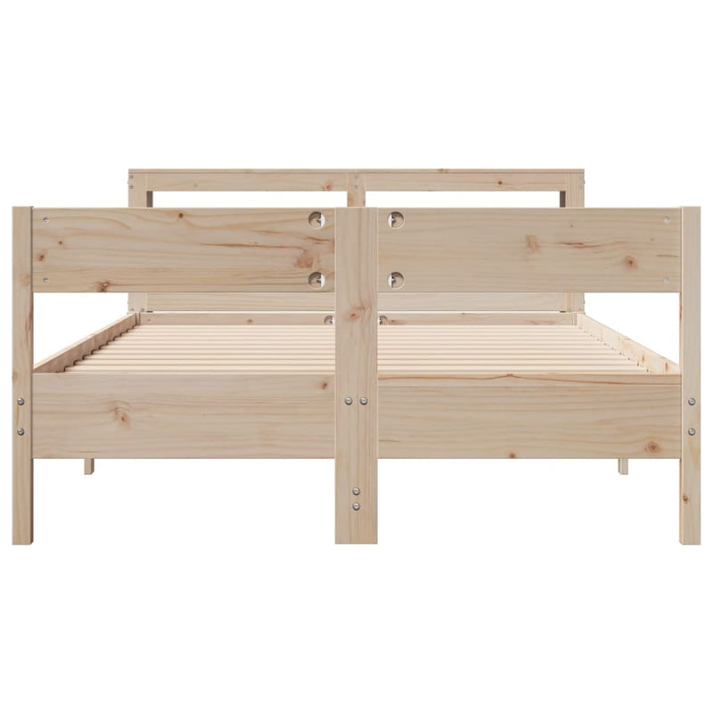 vidaXL tömör fenyőfa ágy matrac nélkül 140 x 190 cm
