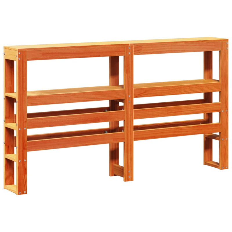 vidaXL viaszbarna tömör fenyőfa ágy matrac nélkül 120 x 190 cm