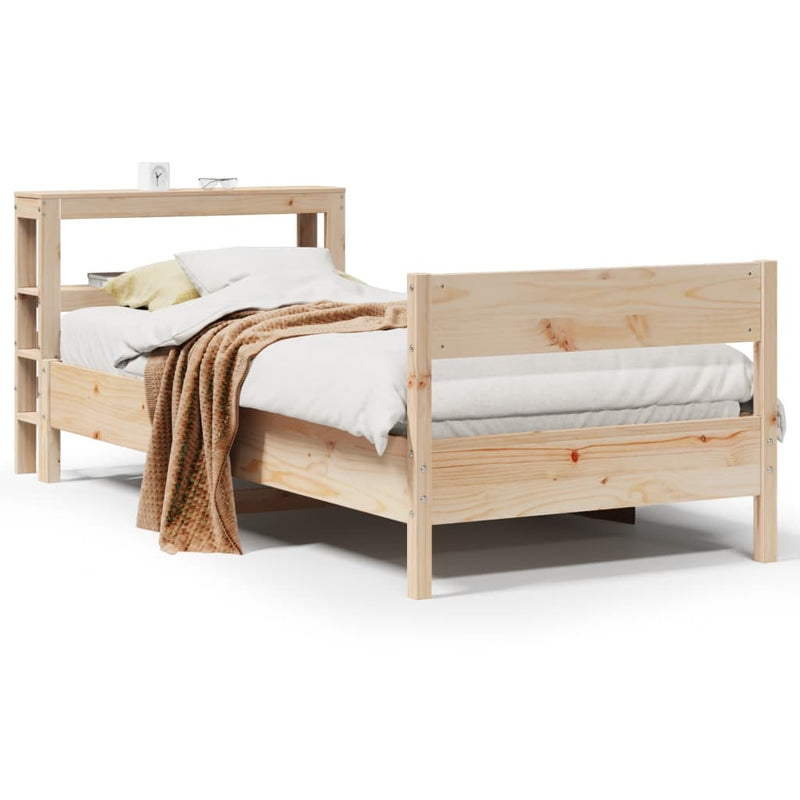 vidaXL tömör fenyőfa ágykeret matrac nélkül 90 x 190 cm