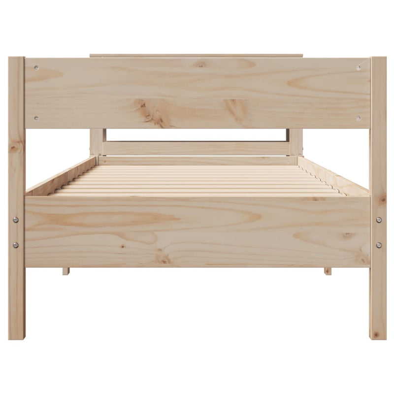 vidaXL tömör fenyőfa ágykeret matrac nélkül 90 x 190 cm