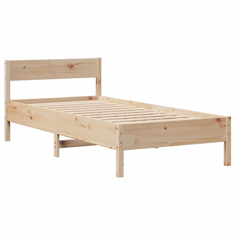 vidaXL tömör fenyőfa ágykeret matrac nélkül 90 x 190 cm