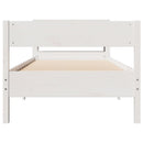 vidaXL fehér tömör fenyőfa ágy matrac nélkül 75 x 190 cm