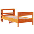 vidaXL viaszbarna tömör fenyőfa ágy matrac nélkül 75 x 190 cm
