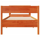 vidaXL viaszbarna tömör fenyőfa ágy matrac nélkül 75 x 190 cm