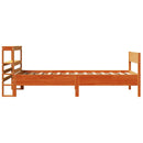 vidaXL viaszbarna tömör fenyőfa ágy matrac nélkül 75 x 190 cm