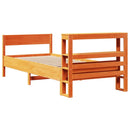 vidaXL viaszbarna tömör fenyőfa ágy matrac nélkül 75 x 190 cm