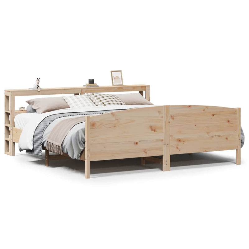 vidaXL tömör fenyőfa ágy matrac nélkül 200 x 200 cm