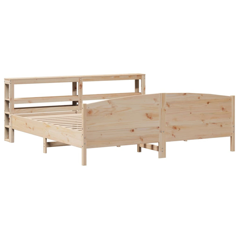 vidaXL tömör fenyőfa ágy matrac nélkül 200 x 200 cm