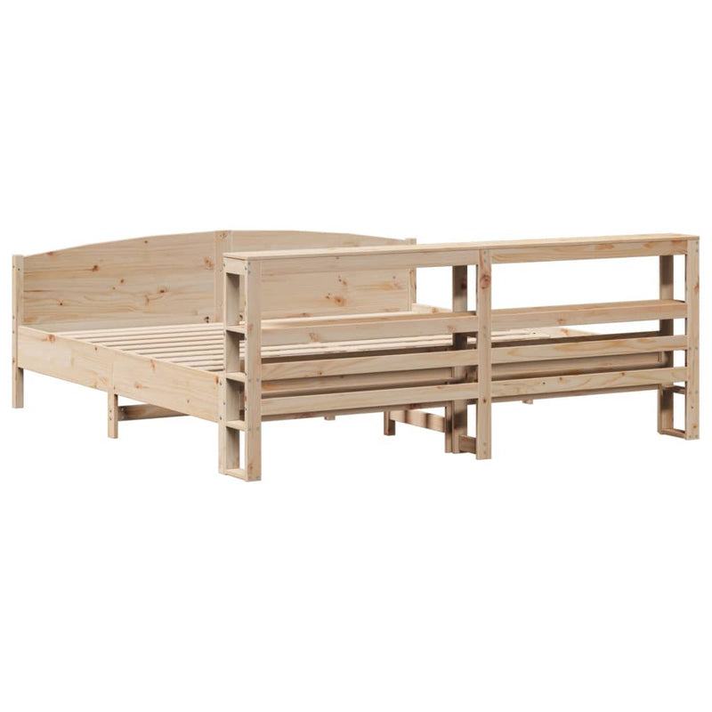 vidaXL tömör fenyőfa ágy matrac nélkül 200 x 200 cm