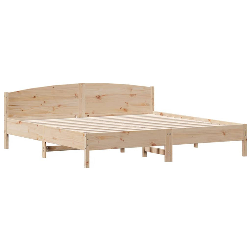 vidaXL tömör fenyőfa ágy matrac nélkül 200 x 200 cm