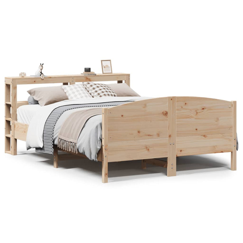 vidaXL tömör fenyőfa ágy matrac nélkül 140 x 190 cm