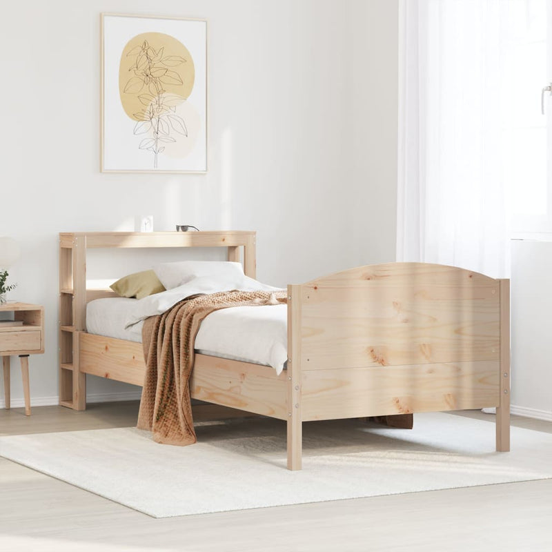 vidaXL tömör fenyőfa ágy matrac nélkül 100 x 200 cm