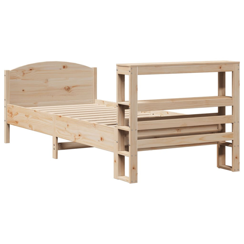 vidaXL tömör fenyőfa ágy matrac nélkül 90 x 200 cm