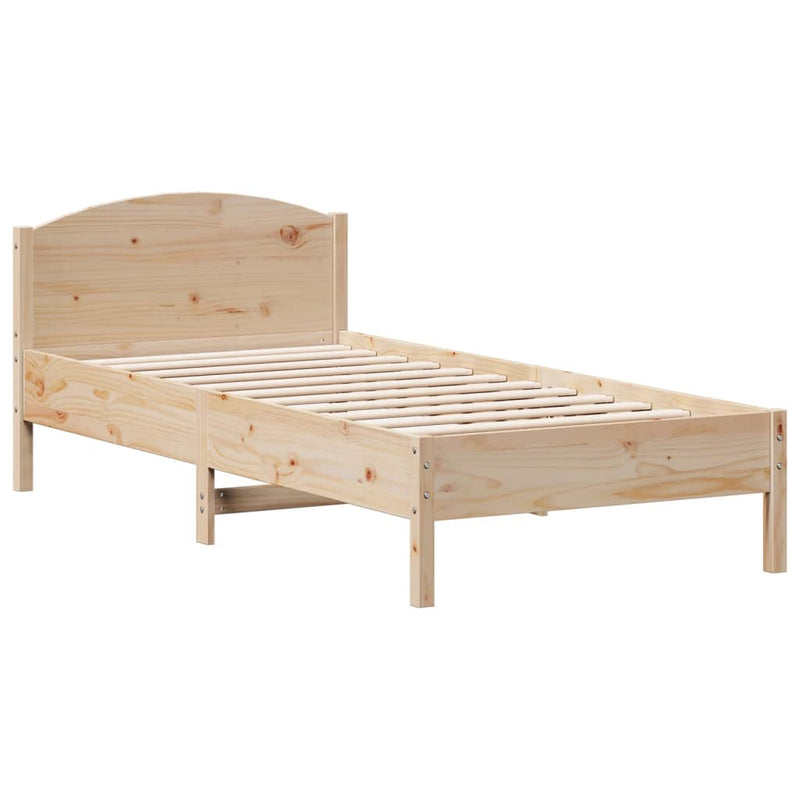 vidaXL tömör fenyőfa ágy matrac nélkül 90 x 200 cm