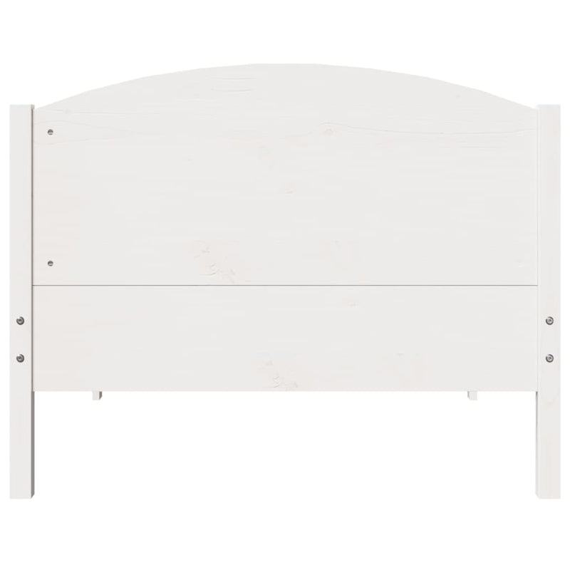 vidaXL fehér tömör fenyőfa ágy matrac nélkül 90 x 200 cm