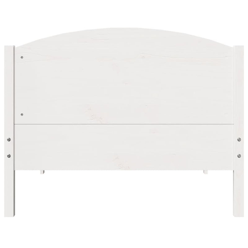 vidaXL fehér tömör fenyőfa ágy matrac nélkül 75 x 190 cm
