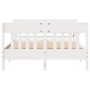 vidaXL fehér tömör fenyőfa ágy matrac nélkül 160 x 200 cm