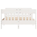 vidaXL fehér tömör fenyőfa ágy matrac nélkül 120 x 200 cm