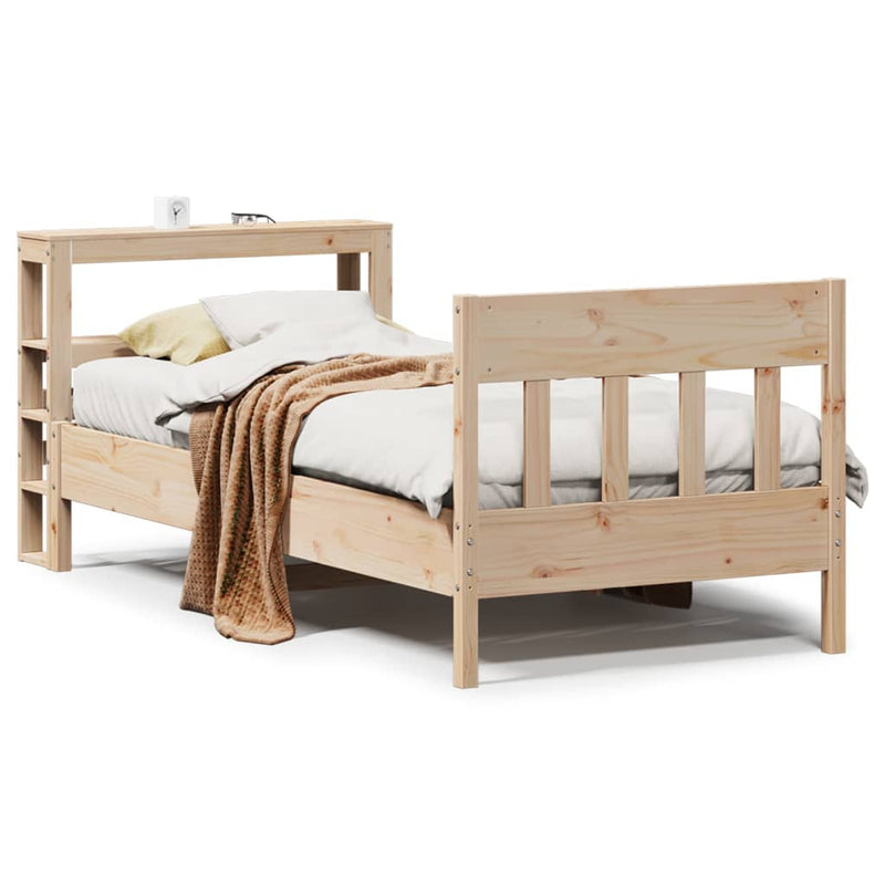 vidaXL tömör fenyőfa ágy matrac nélkül 90 x 200 cm