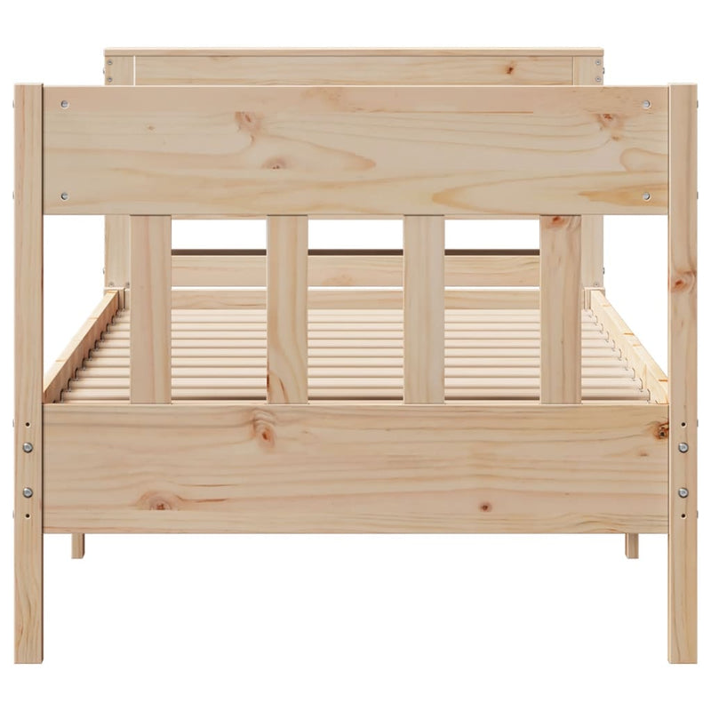 vidaXL tömör fenyőfa ágy matrac nélkül 90 x 200 cm