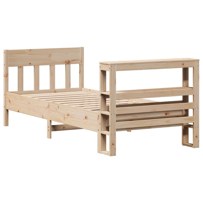 vidaXL tömör fenyőfa ágy matrac nélkül 90 x 200 cm
