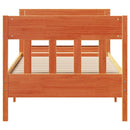 vidaXL viaszbarna tömör fenyőfa ágy matrac nélkül 90 x 200 cm