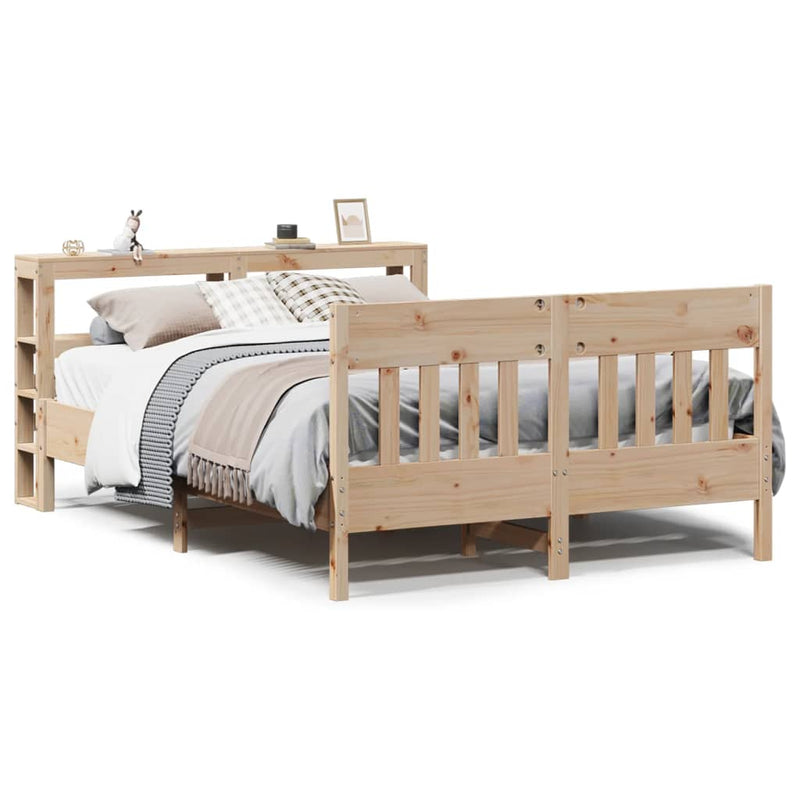 vidaXL tömör fenyőfa ágy matrac nélkül 140 x 190 cm