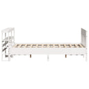 vidaXL fehér tömör fenyőfa ágy matrac nélkül 140x190 cm