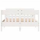 vidaXL fehér tömör fenyőfa ágy matrac nélkül 120 x 190 cm