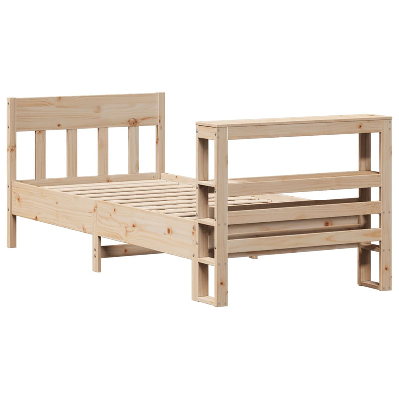 vidaXL tömör fenyőfa ágykeret matrac nélkül 90 x 190 cm