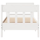 vidaXL fehér tömör fenyőfa ágykeret matrac nélkül 90 x 190 cm