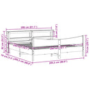 vidaXL fehér tömör fenyőfa ágykeret fejtámlával 200 x 200 cm