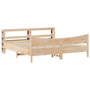 vidaXL tömör fenyőfa ágykeret fejtámlával 180 x 200 cm