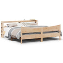 vidaXL tömör fenyőfa ágykeret fejtámlával 180 x 200 cm