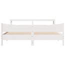 vidaXL fehér tömör fenyőfa ágykeret fejtámlával 180 x 200 cm
