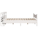 vidaXL fehér tömör fenyőfa ágykeret fejtámlával 160 x 200 cm