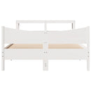 vidaXL fehér fenyőfa ágykeret fejtámlával 150x200 cm
