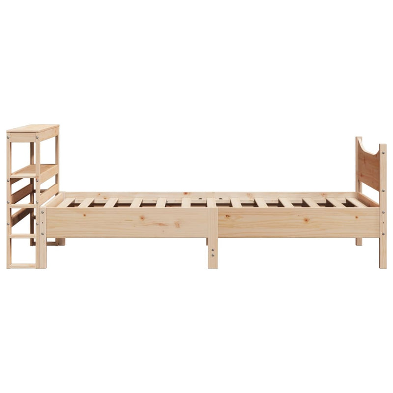 vidaXL tömör fenyőfa ágykeret fejtámlával 90 x 200 cm