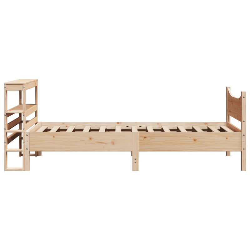 vidaXL tömör fenyőfa ágykeret fejtámlával 90 x 190 cm