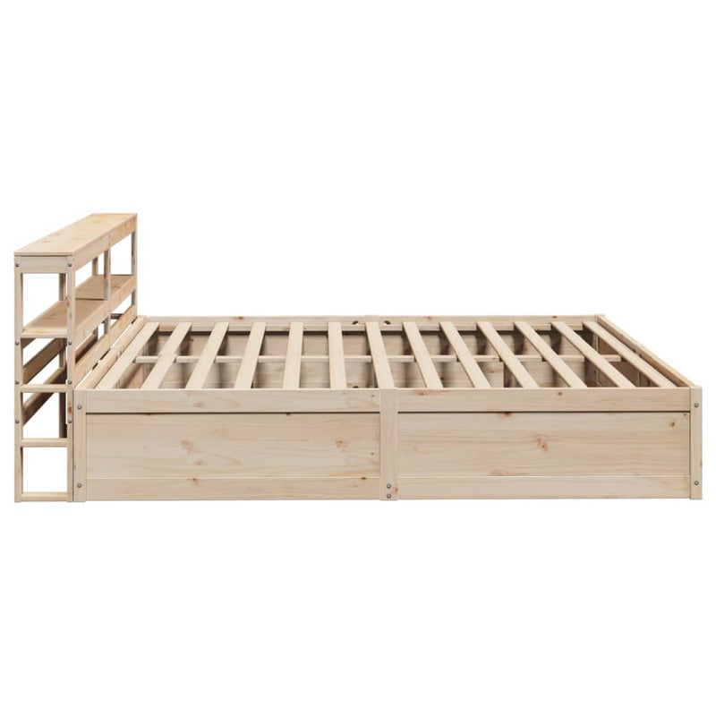 vidaXL tömör fenyőfa ágykeret fejtámlával 200 x 200 cm