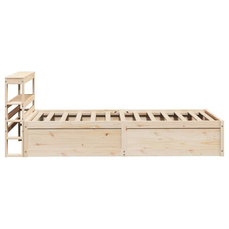 vidaXL tömör fenyőfa ágykeret fejtámlával 100 x 200 cm