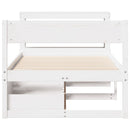 vidaXL fehér tömör fenyőfa ágy matrac nélkül 90 x 200 cm