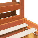 vidaXL viaszbarna tömör fenyőfa ágy matrac nélkül 90 x 190 cm